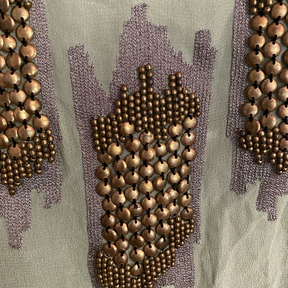 Green Sheer Embellished Top - Picture 2 of 3